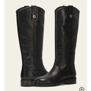 FRYE AND CO. Black Melissa Button Boot Wide Calf